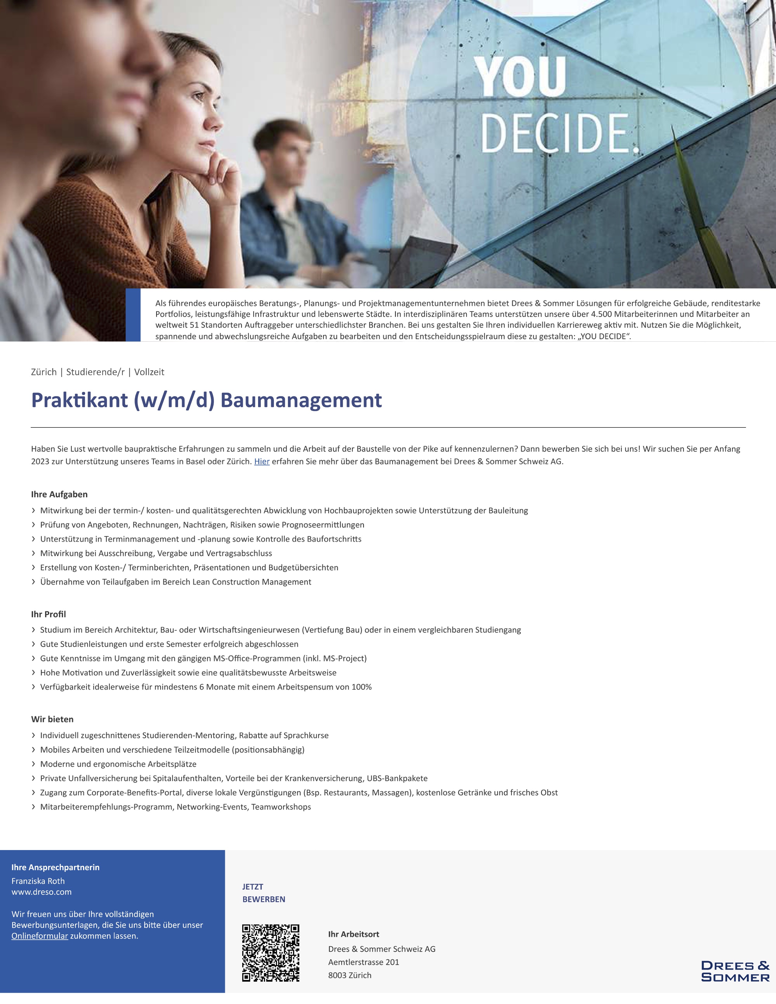 Praktium/Job Inserat