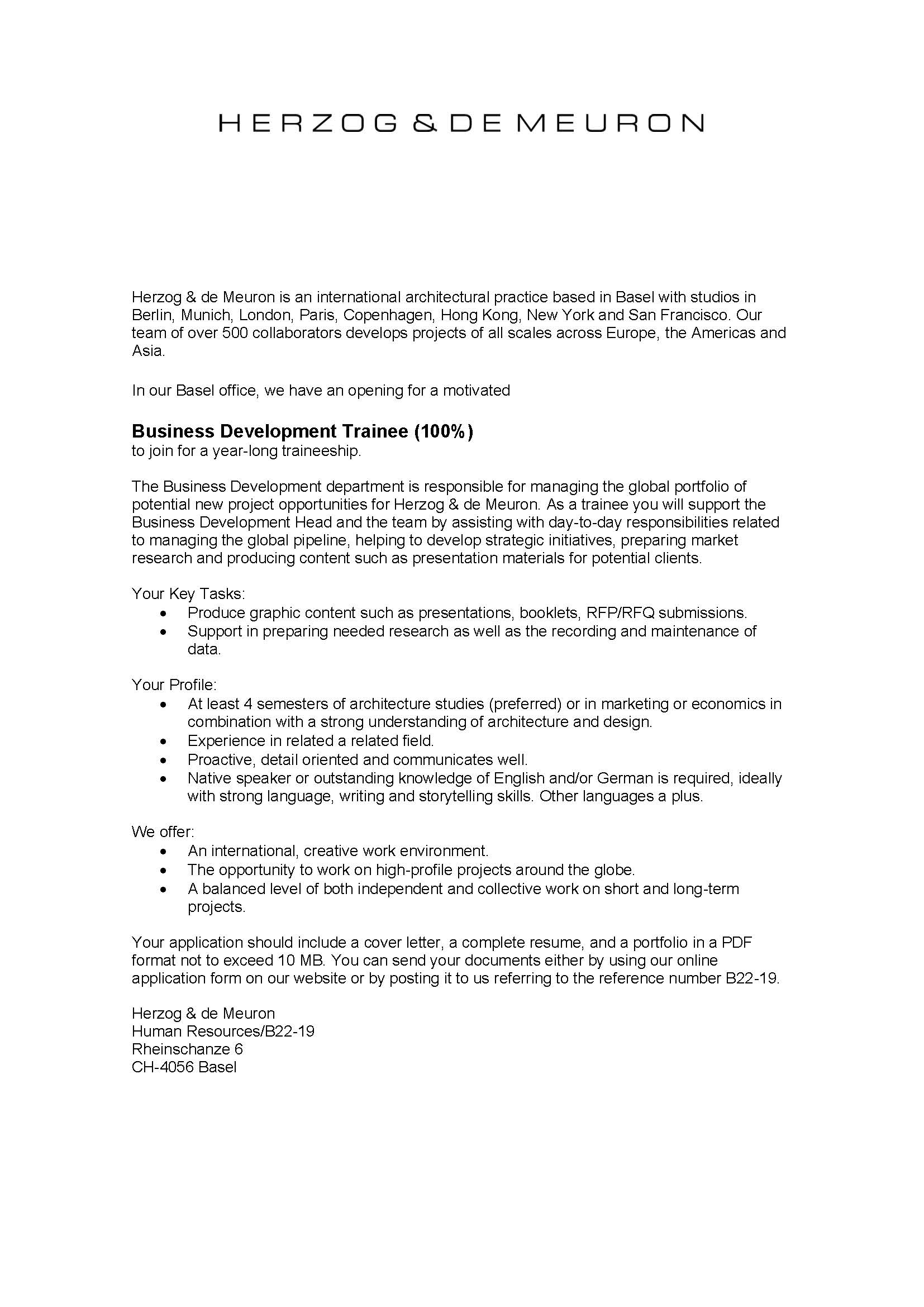 Praktium/Job Inserat