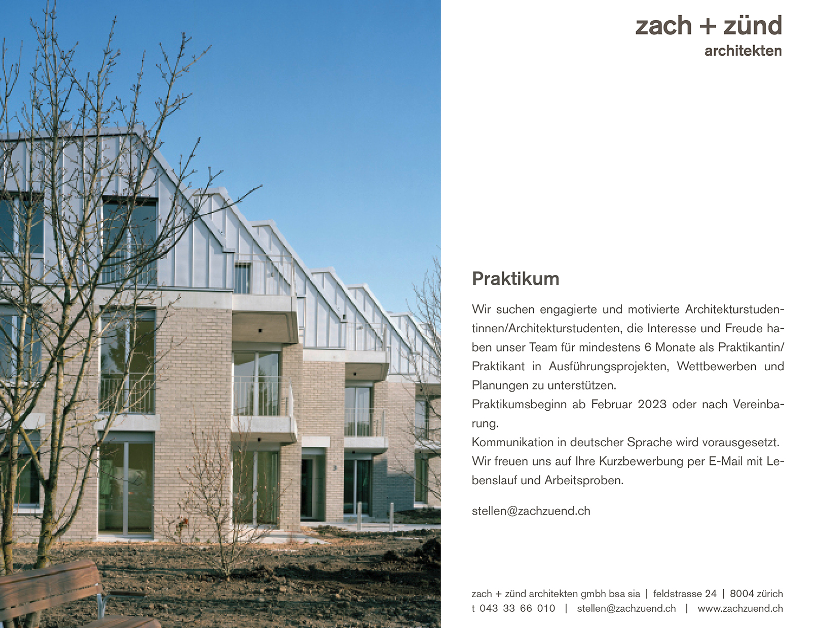 Praktium/Job Inserat