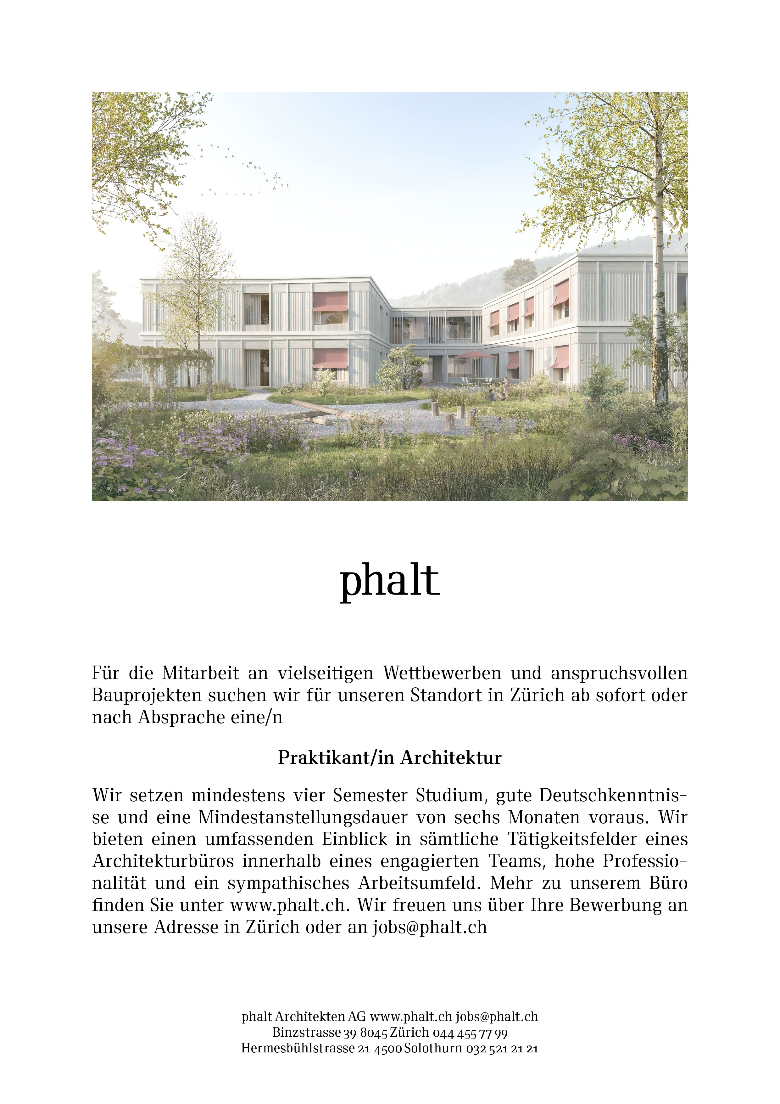 Praktium/Job Inserat