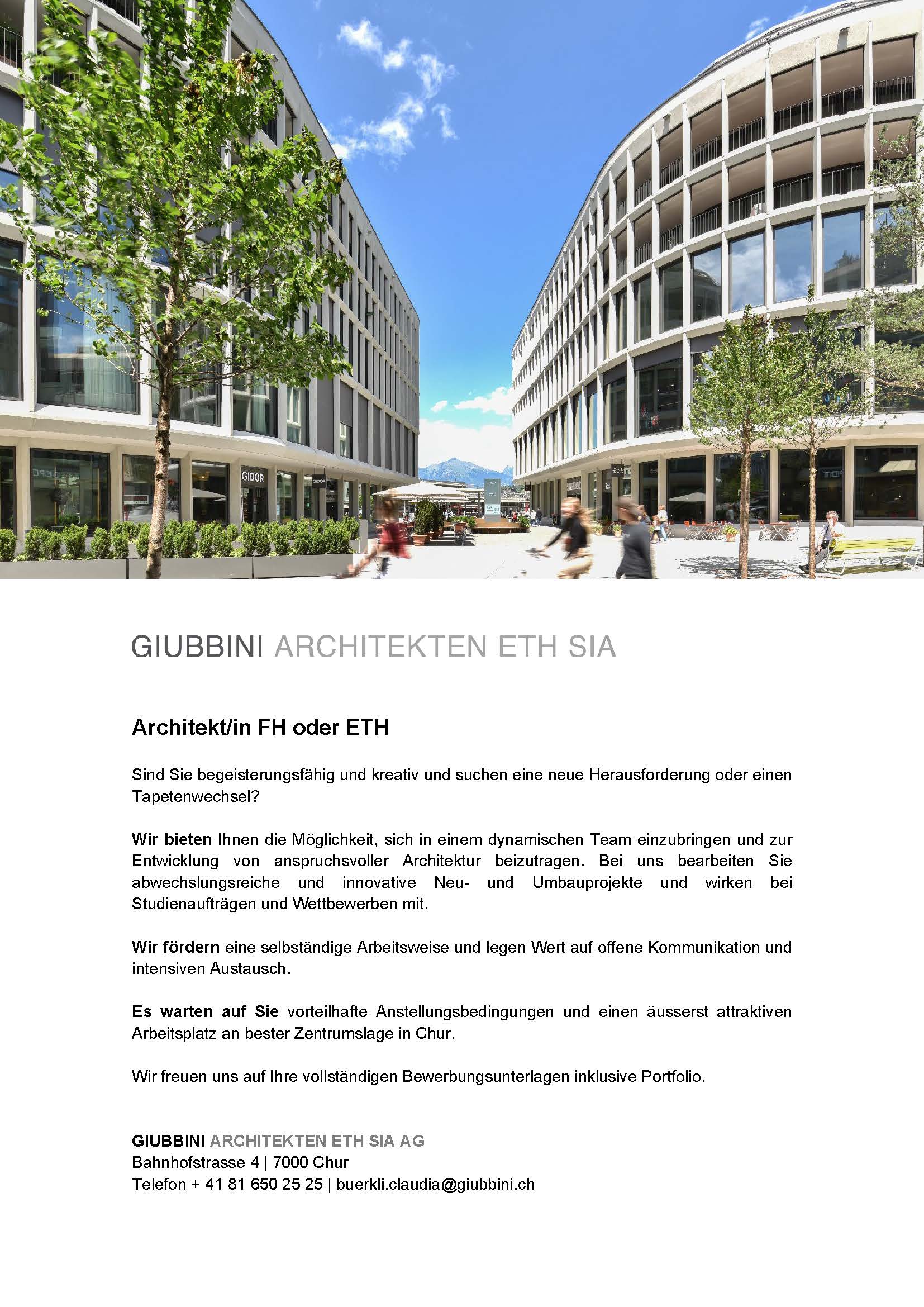 Praktium/Job Inserat