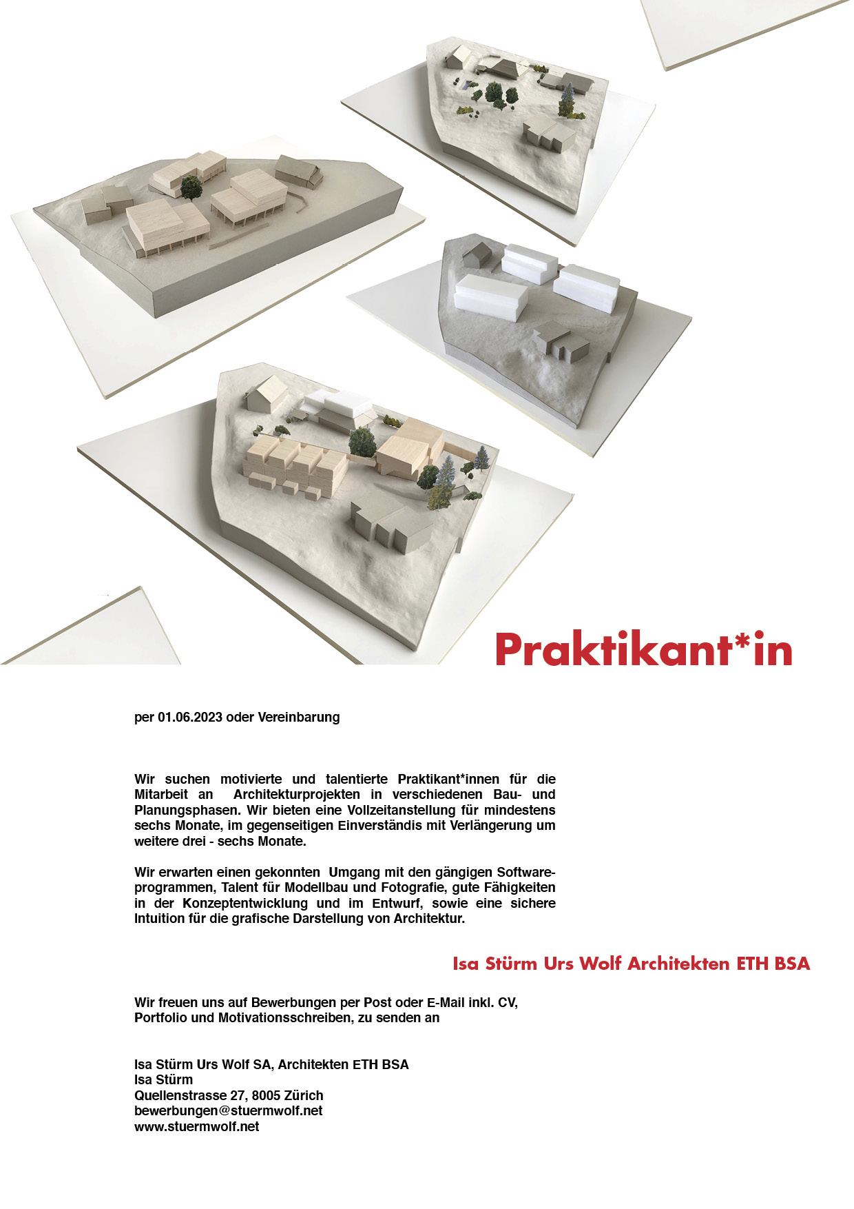 Praktium/Job Inserat