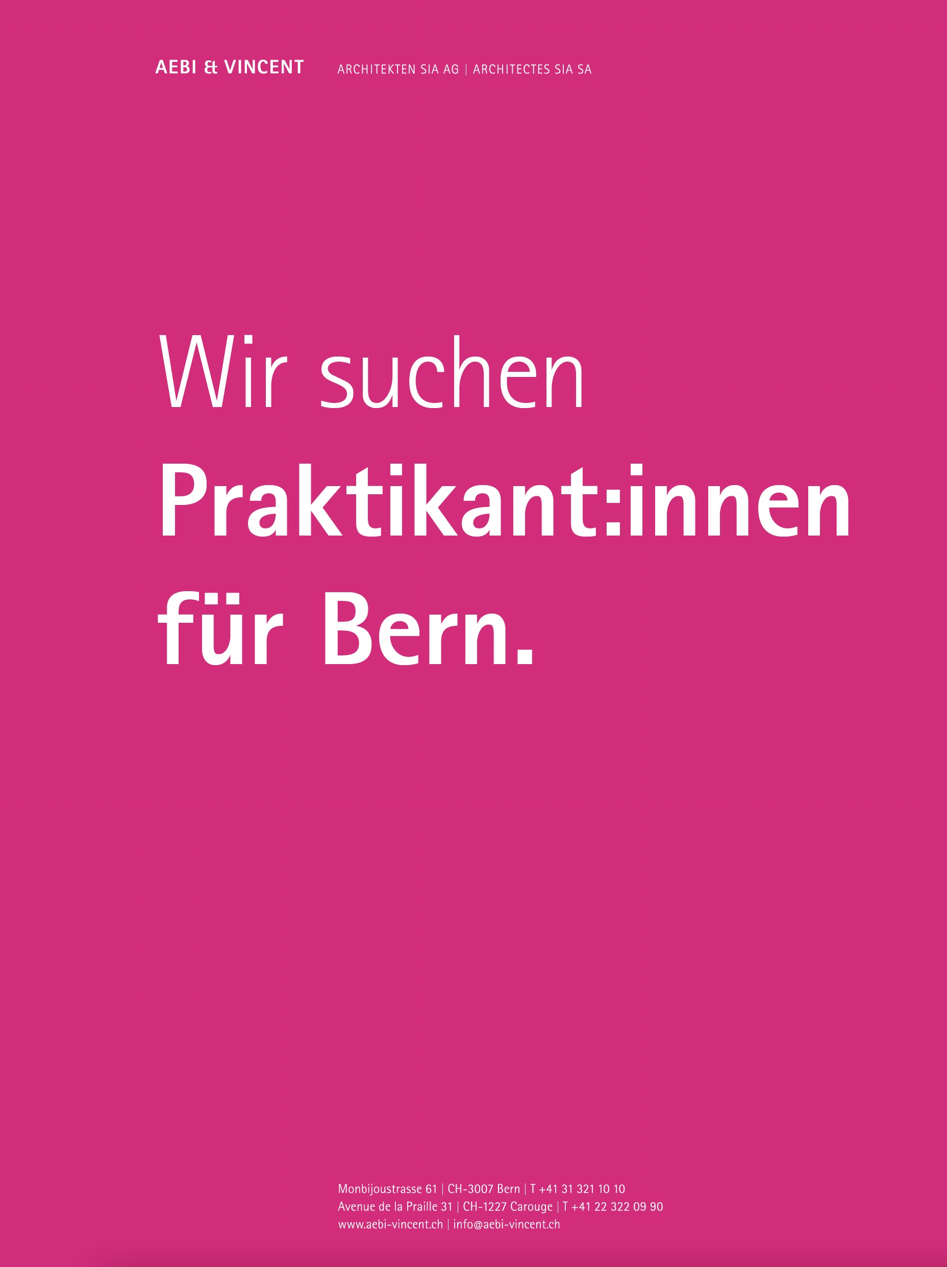 Praktium/Job Inserat
