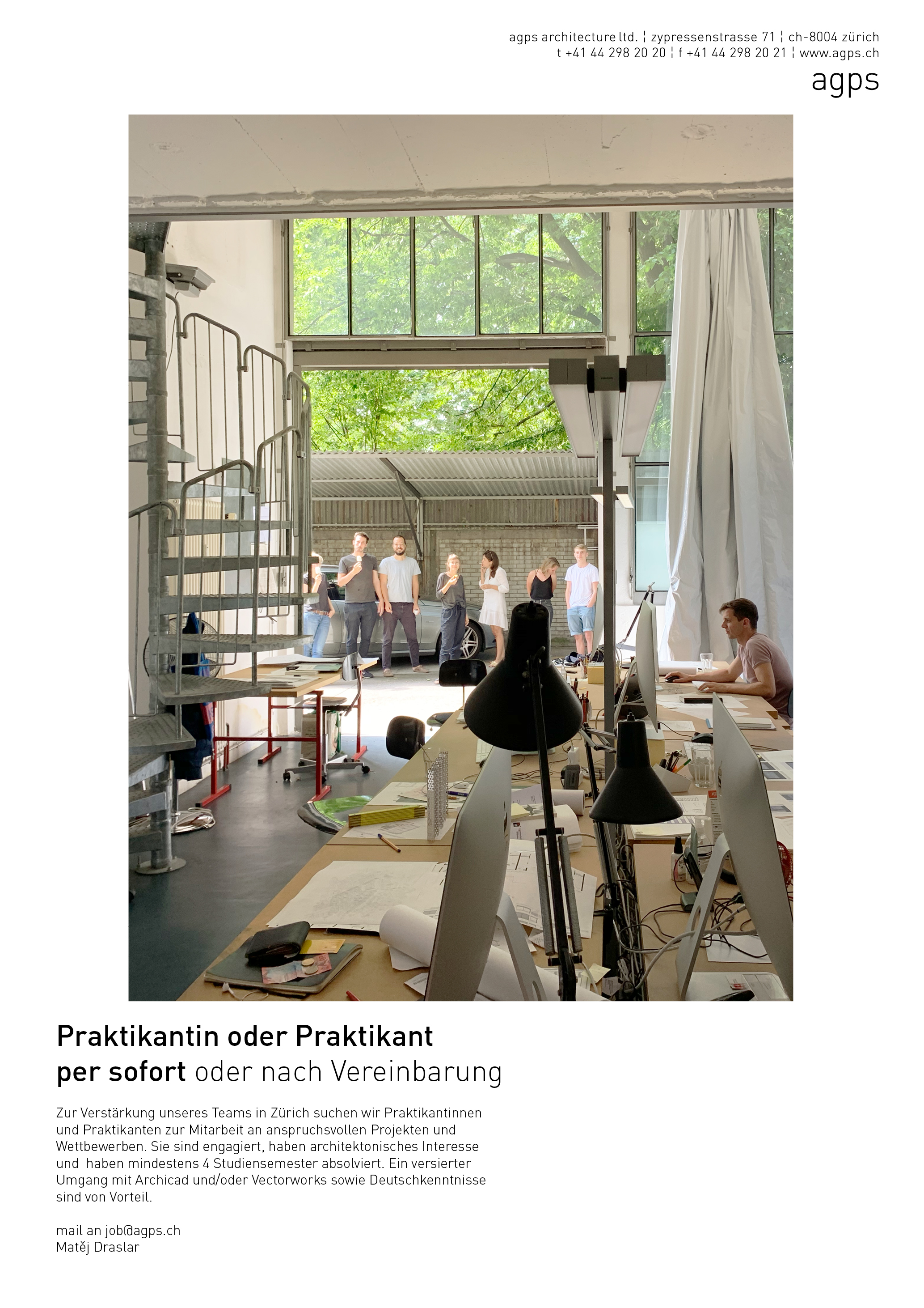 Praktium/Job Inserat
