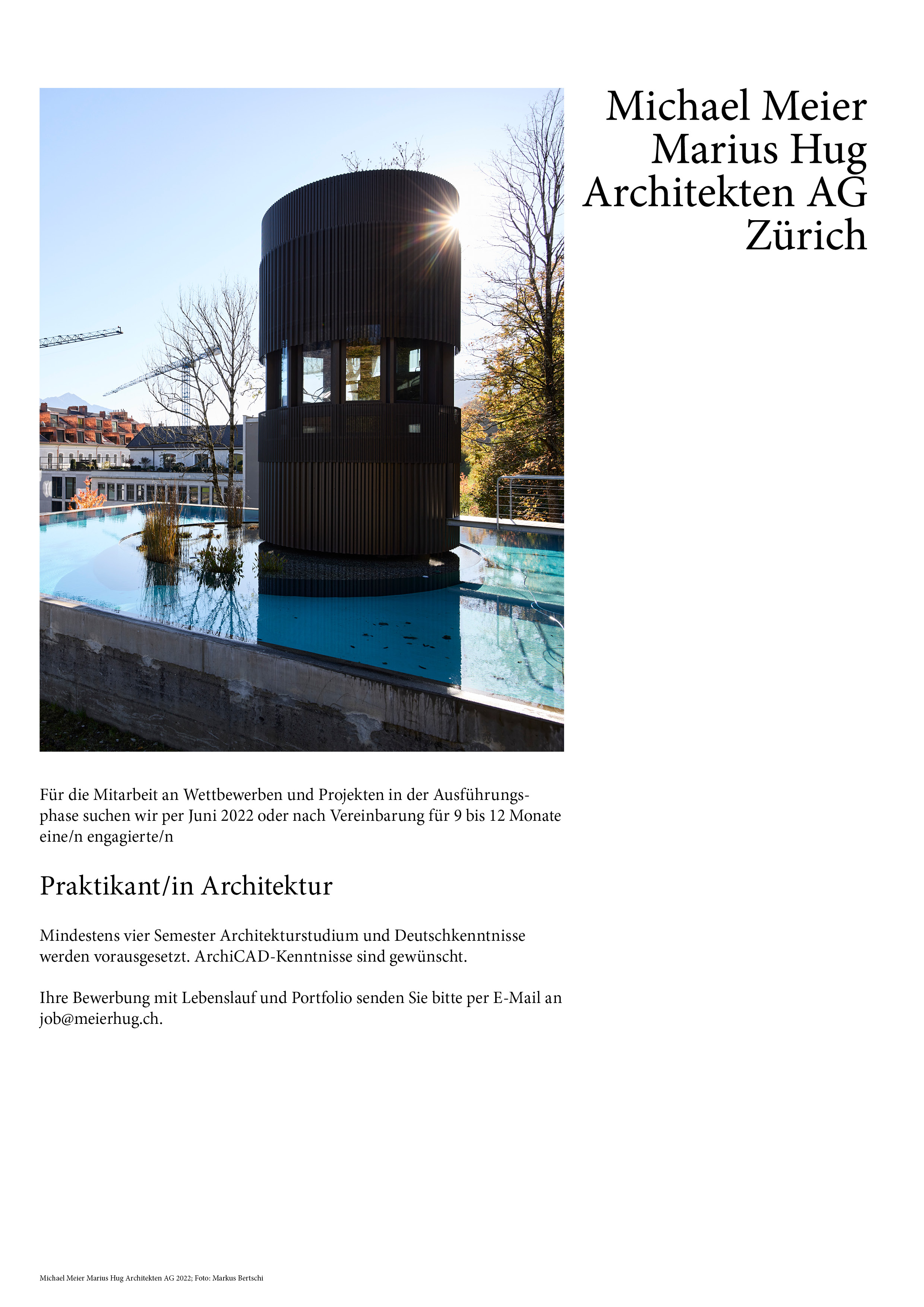 Praktium/Job Inserat