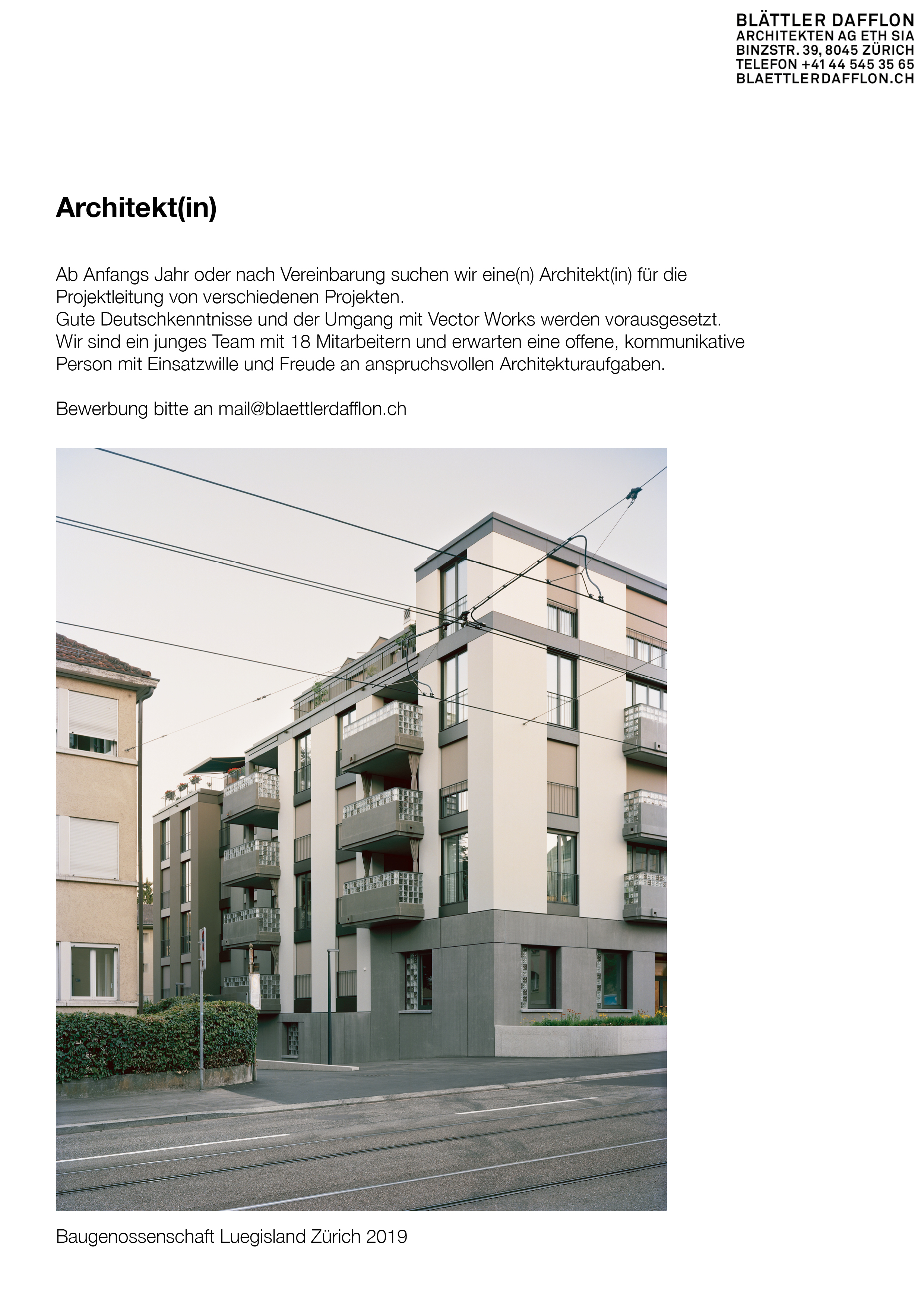 Praktium/Job Inserat