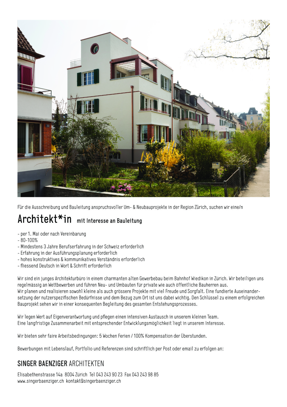 Praktium/Job Inserat