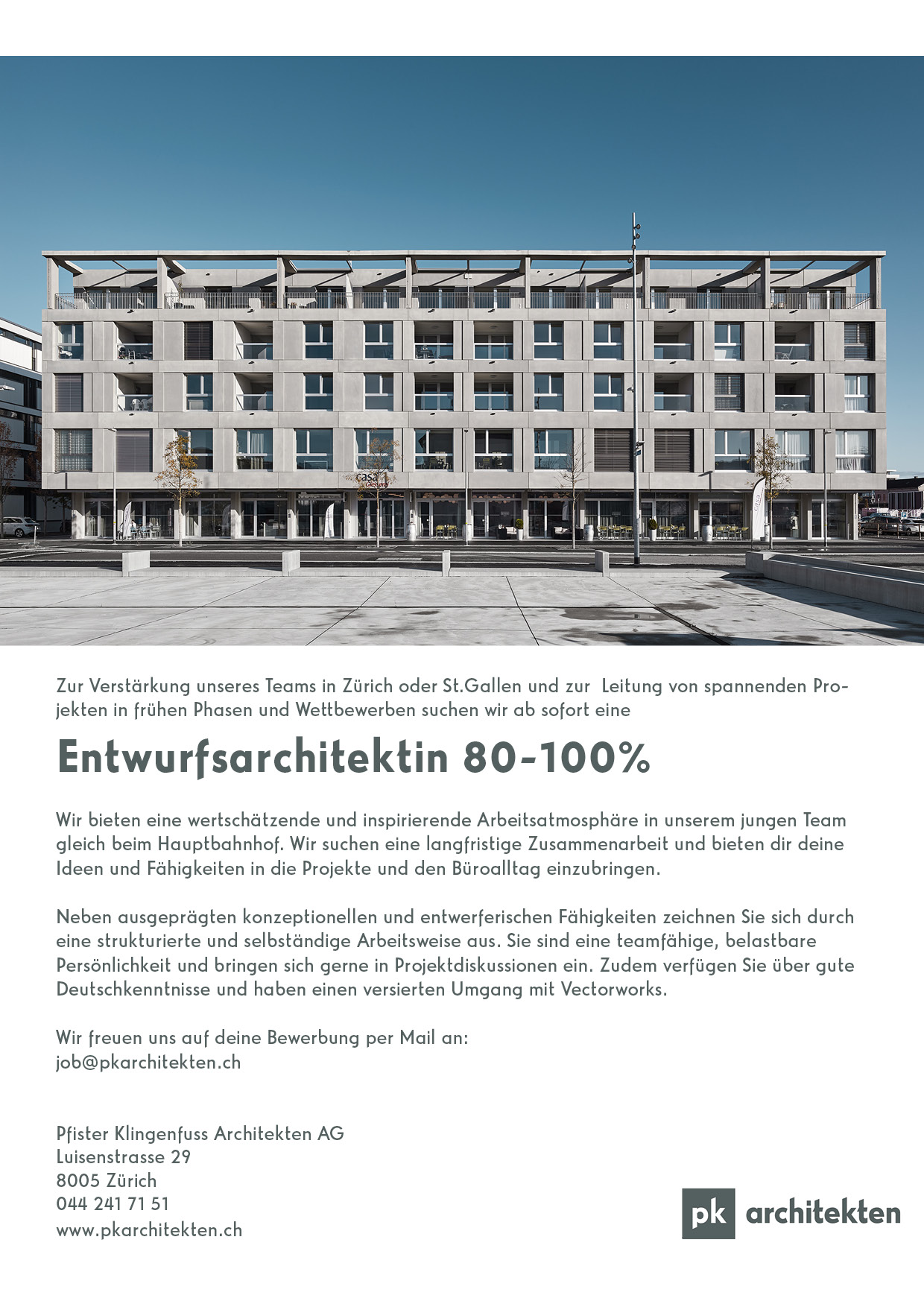Praktium/Job Inserat