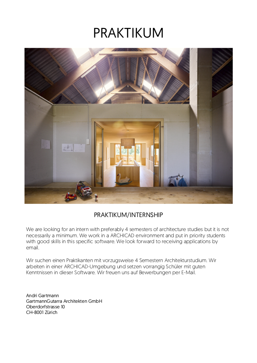 Praktium/Job Inserat