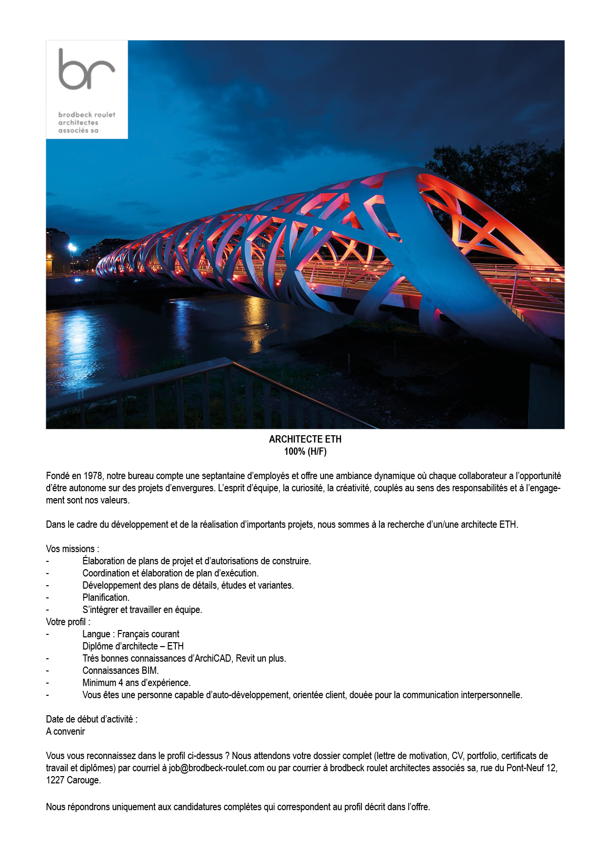 Praktium/Job Inserat