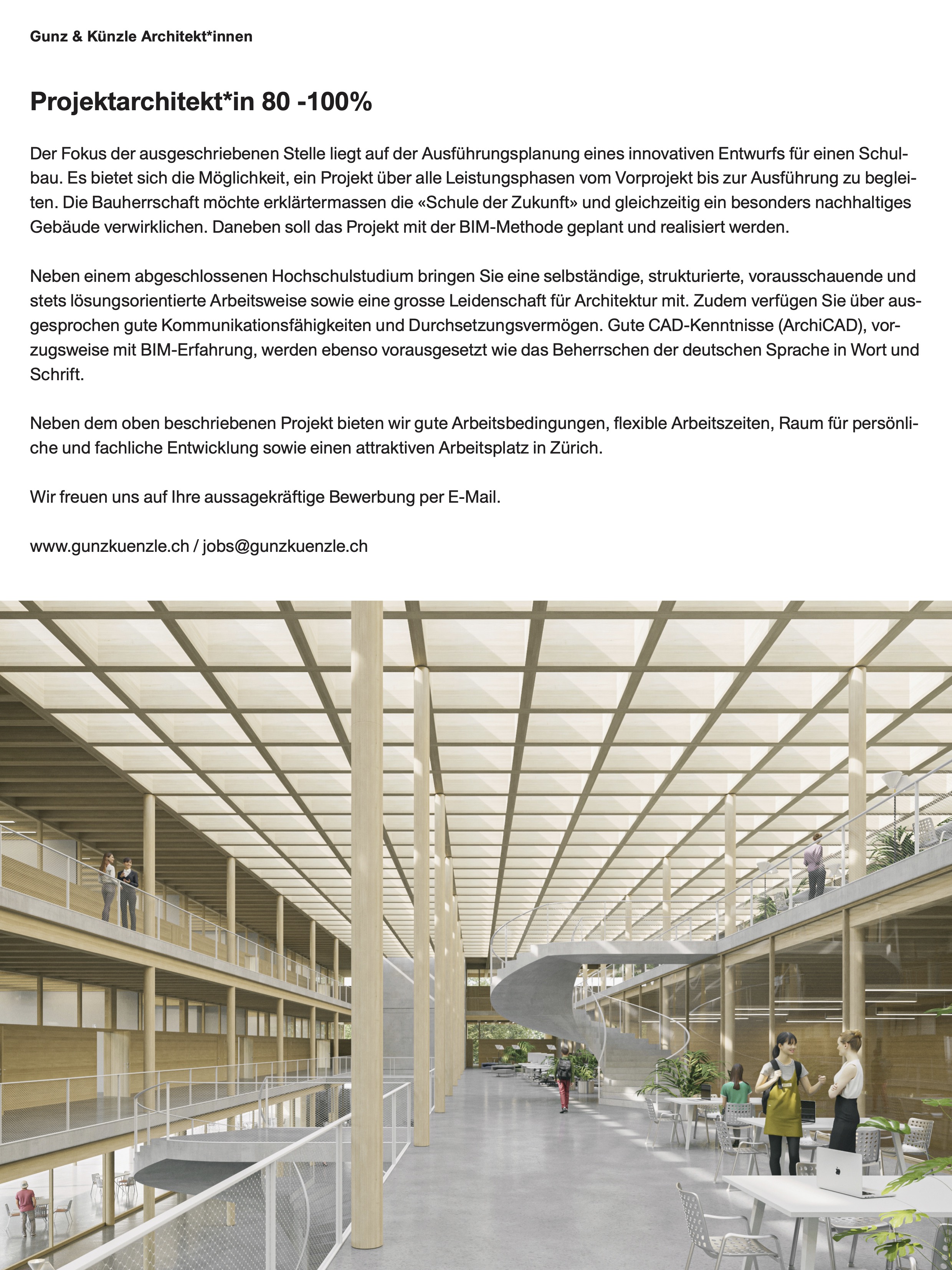 Praktium/Job Inserat