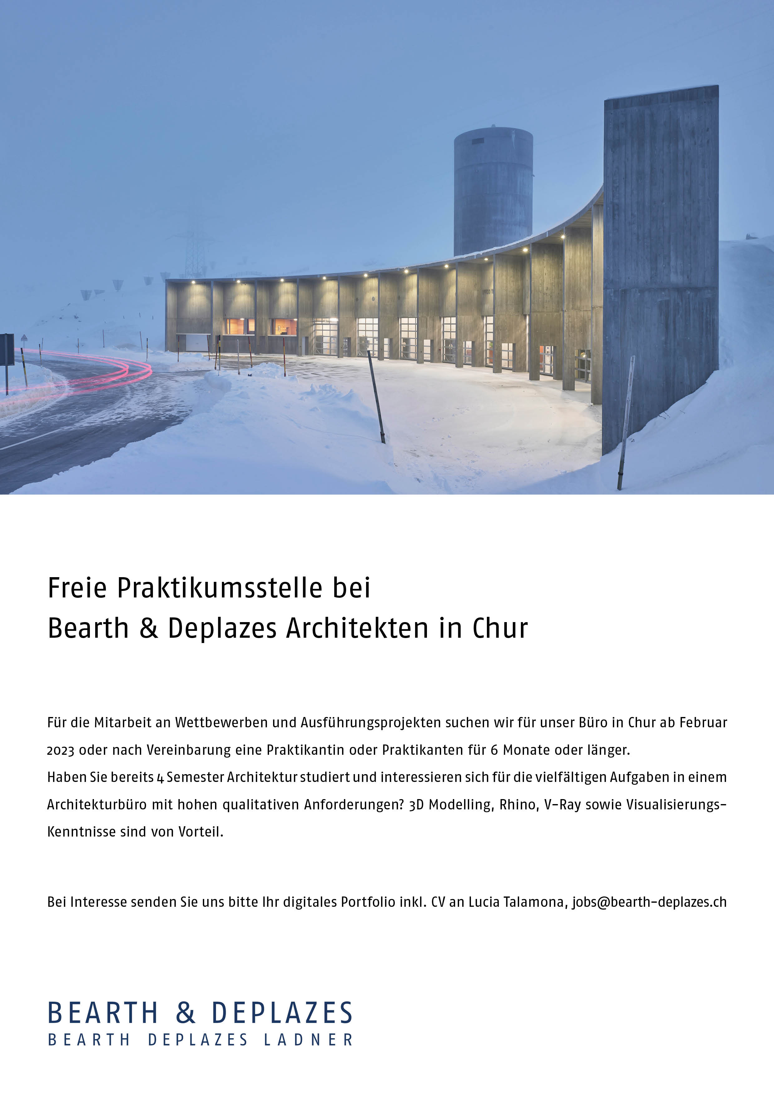 Praktium/Job Inserat