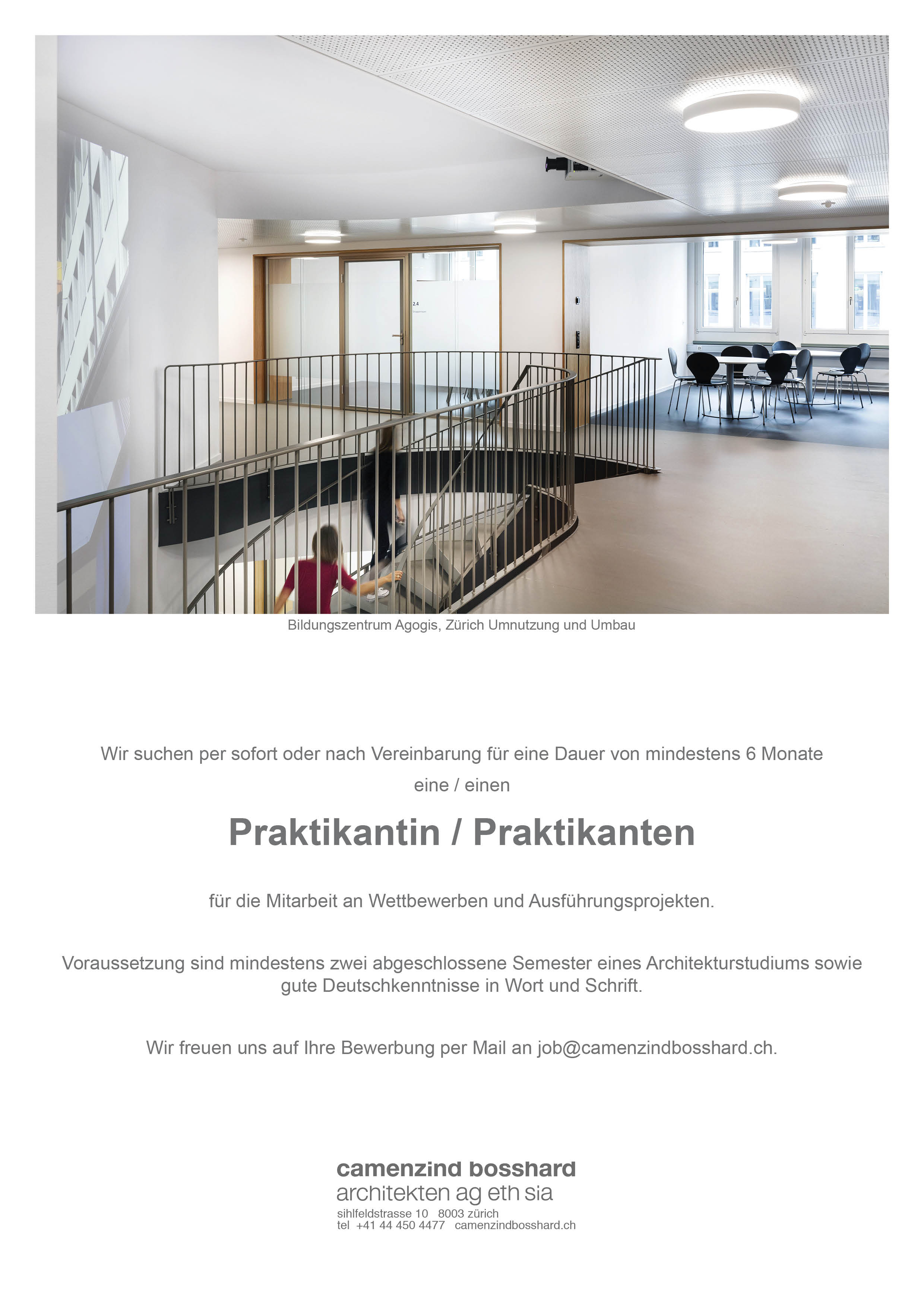 Praktium/Job Inserat