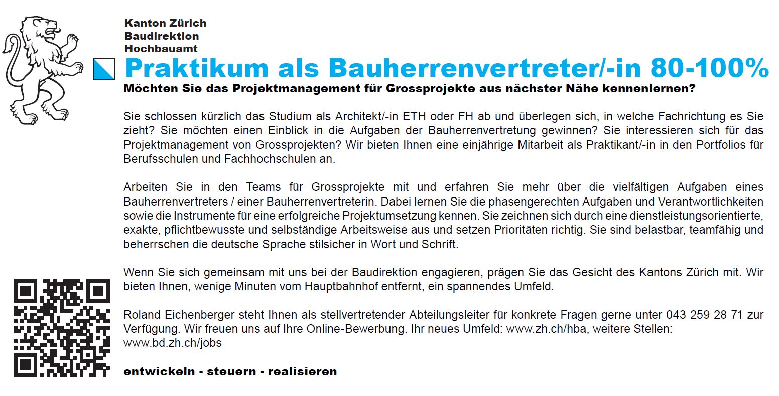 Praktium/Job Inserat