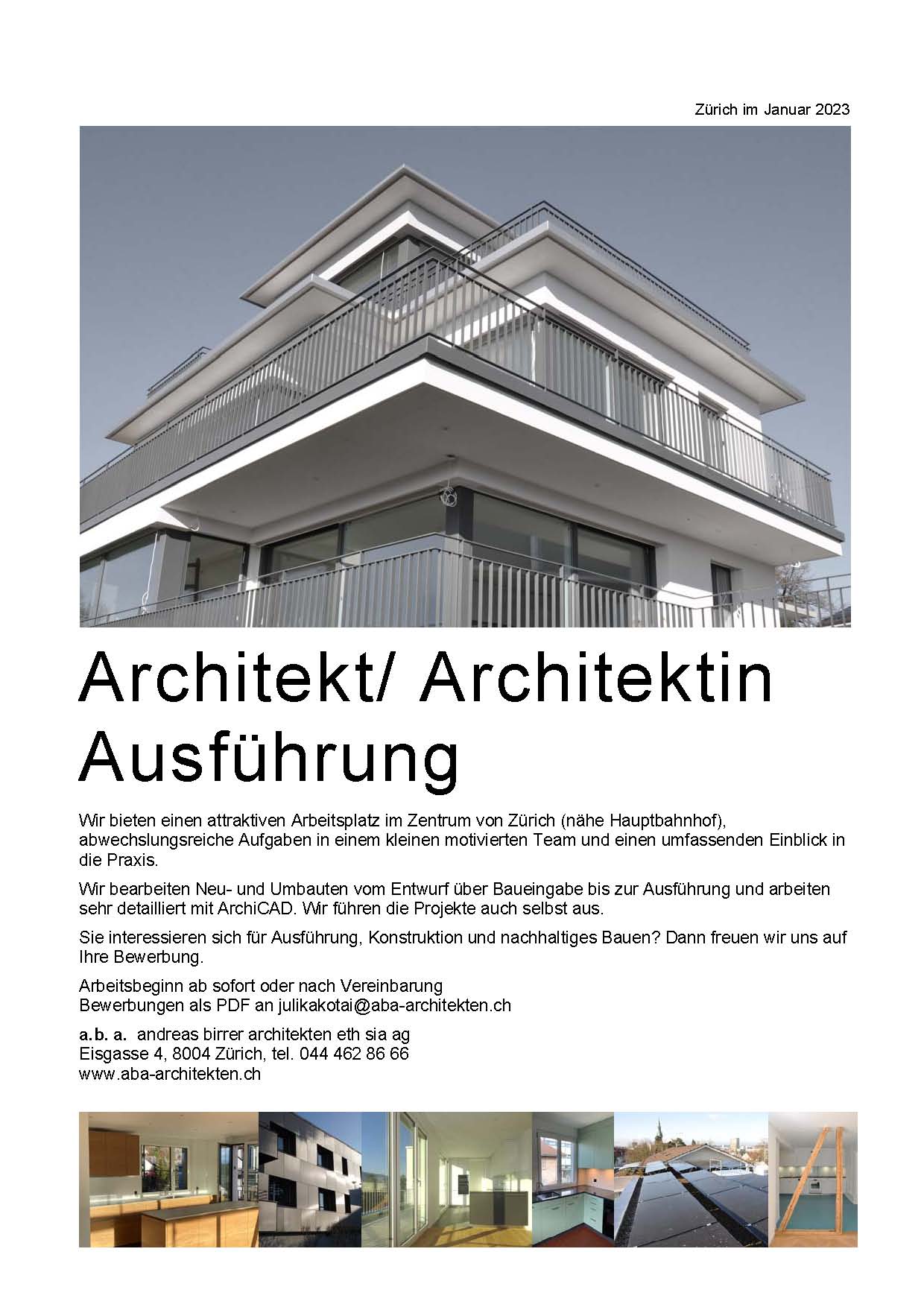 Praktium/Job Inserat