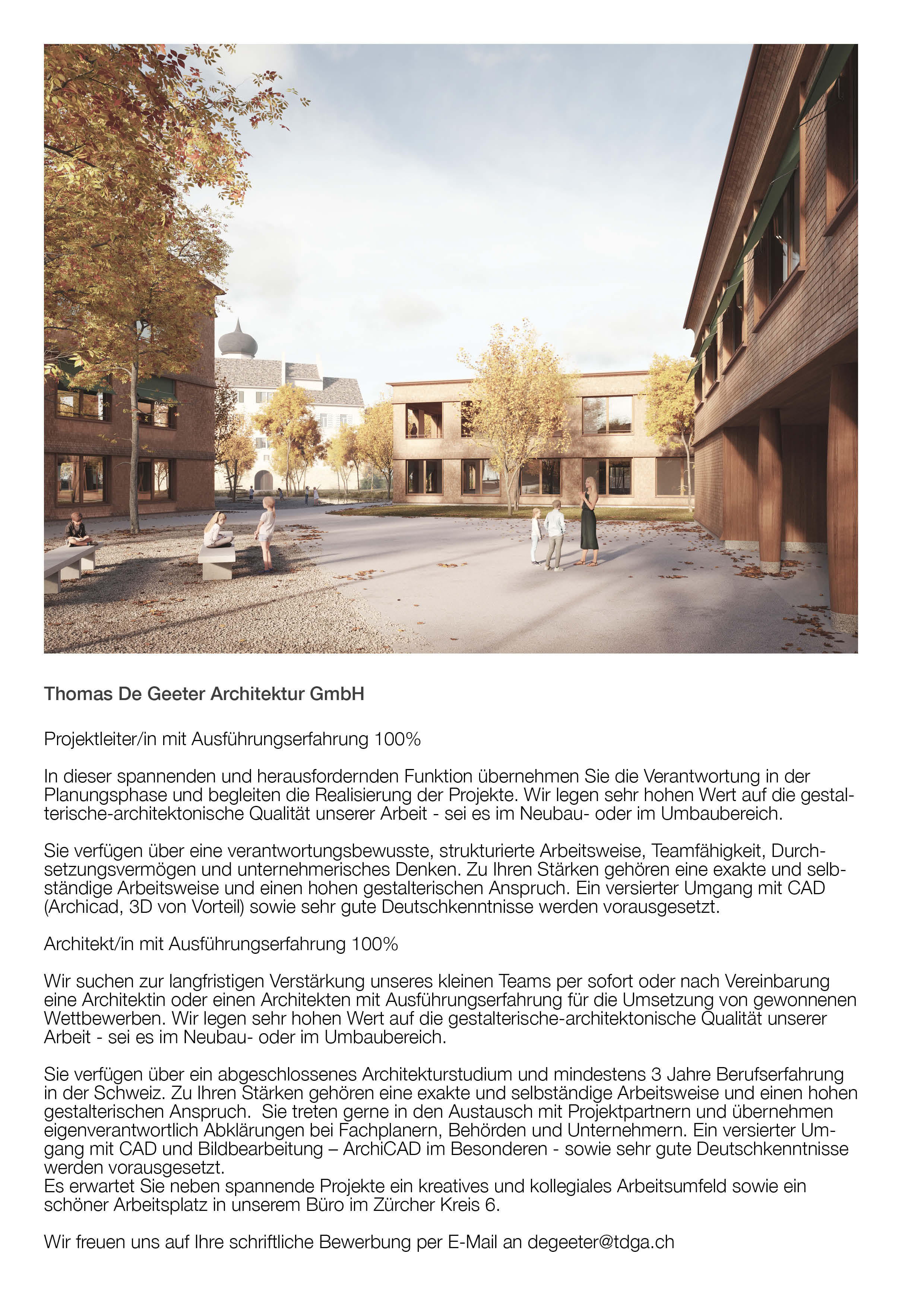 Praktium/Job Inserat