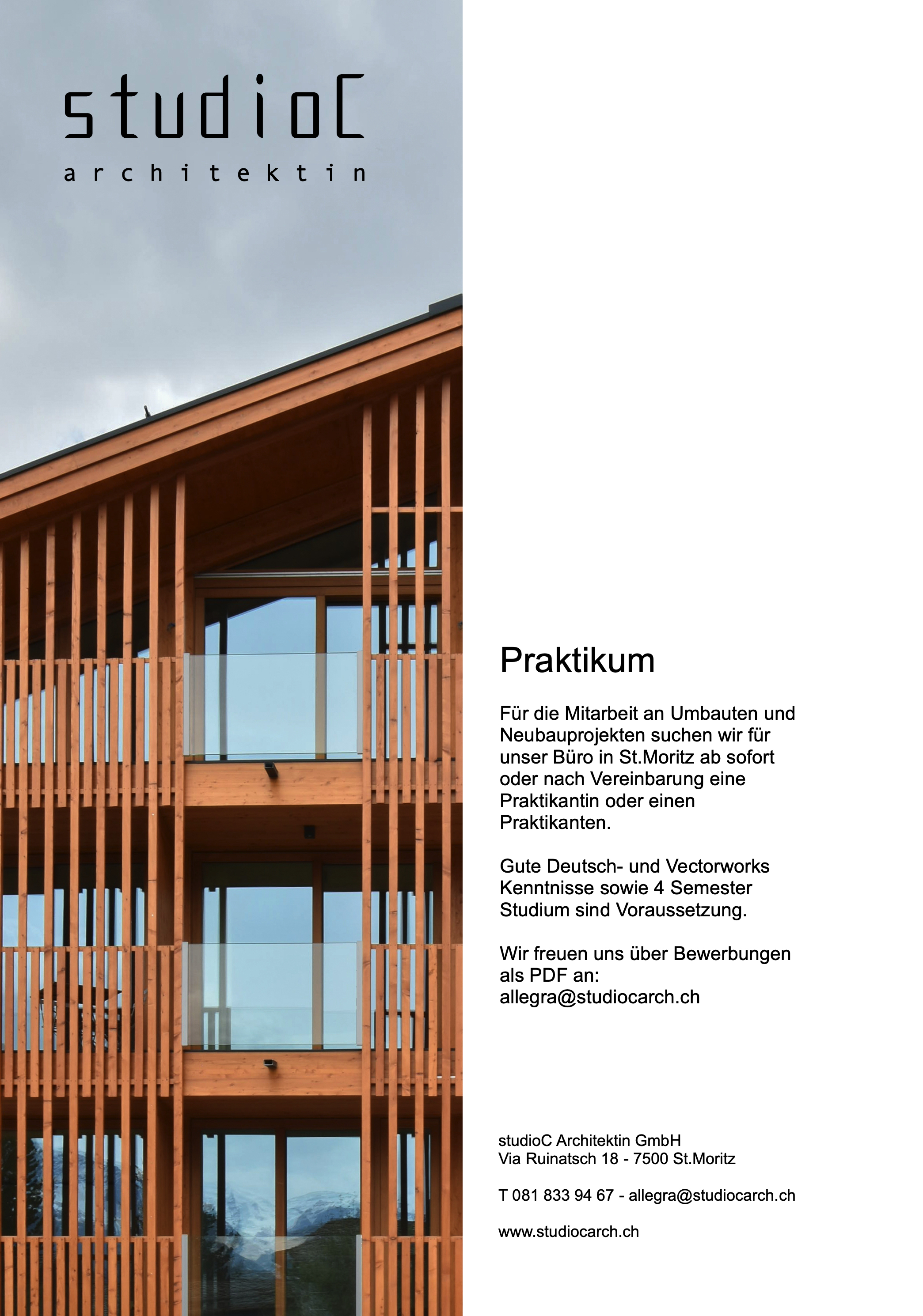Praktium/Job Inserat
