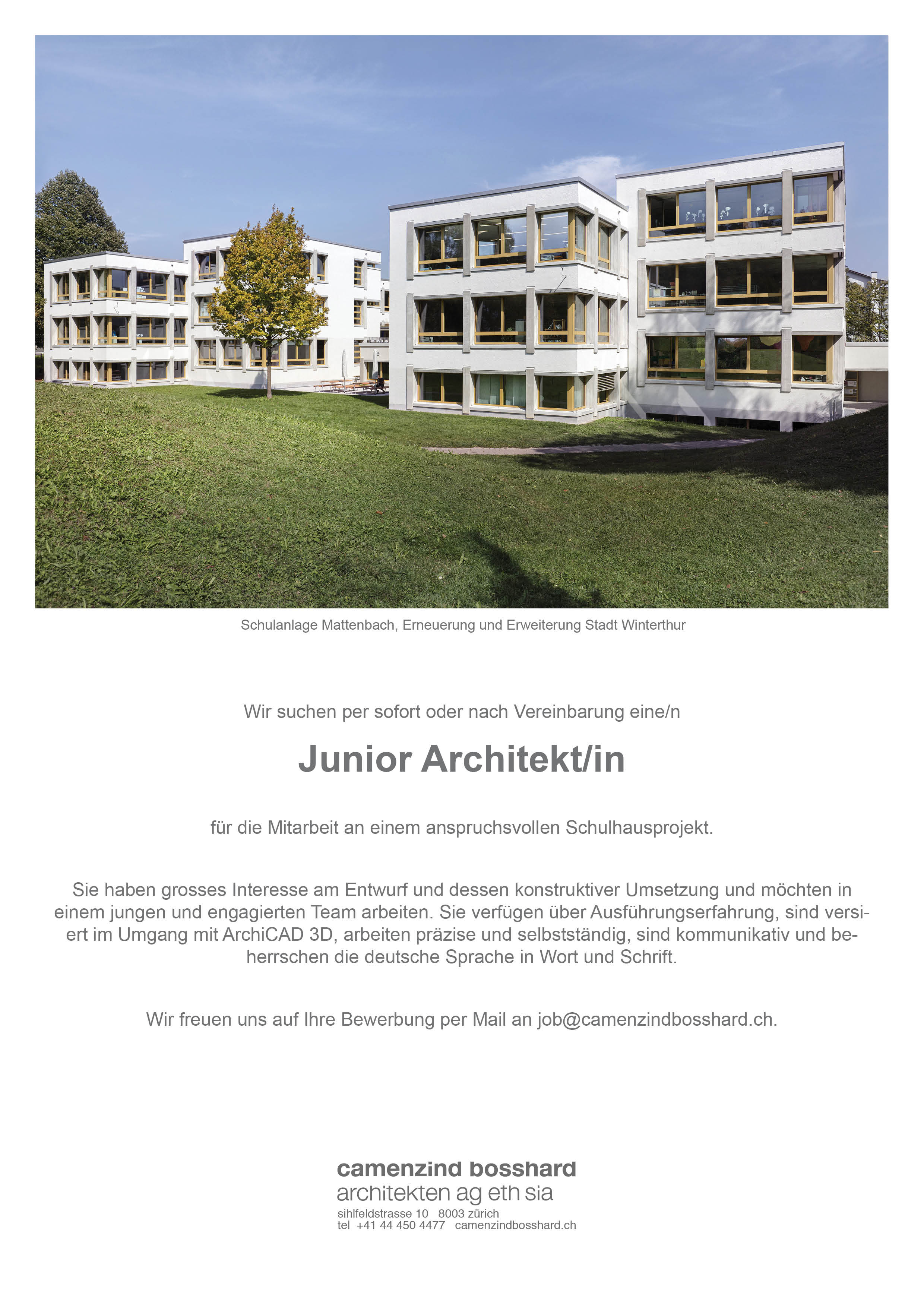 Praktium/Job Inserat