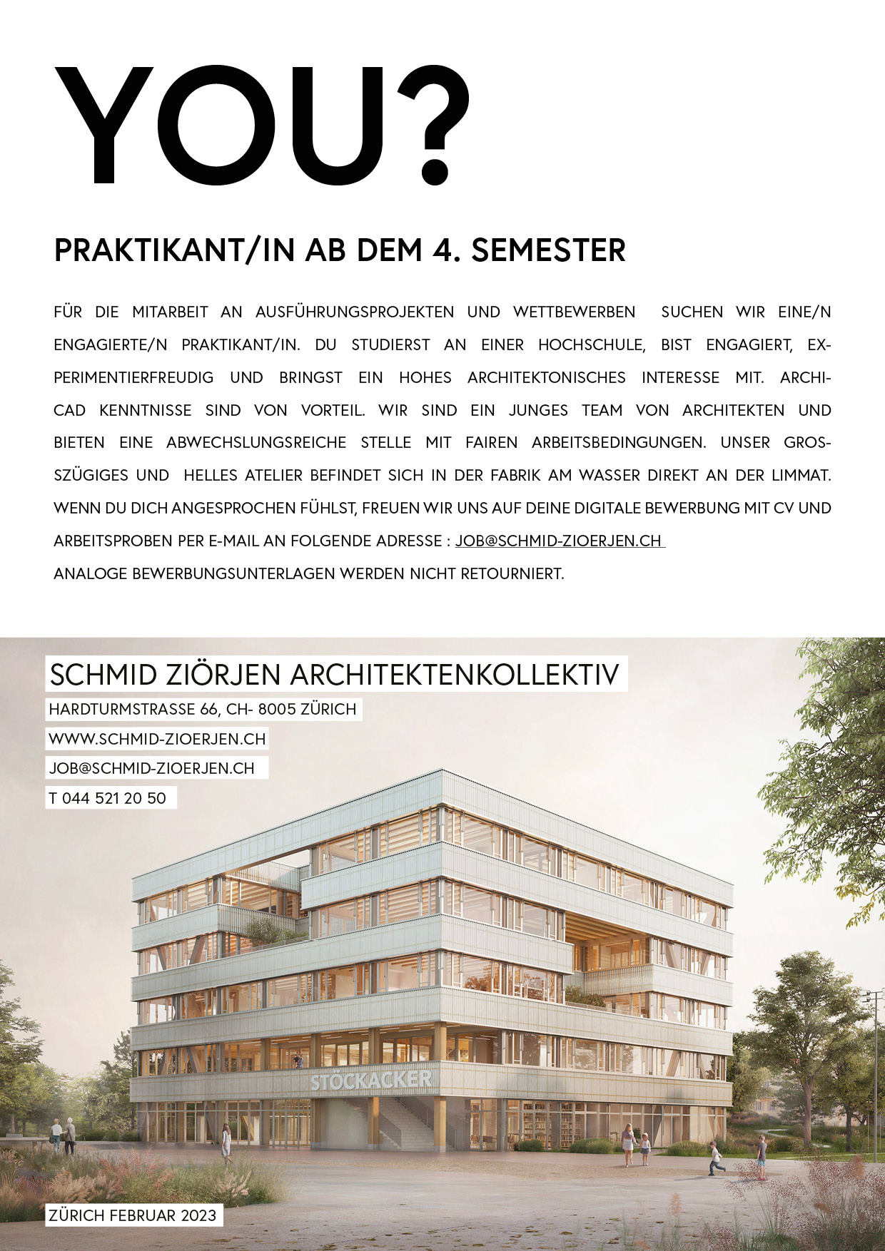 Praktium/Job Inserat