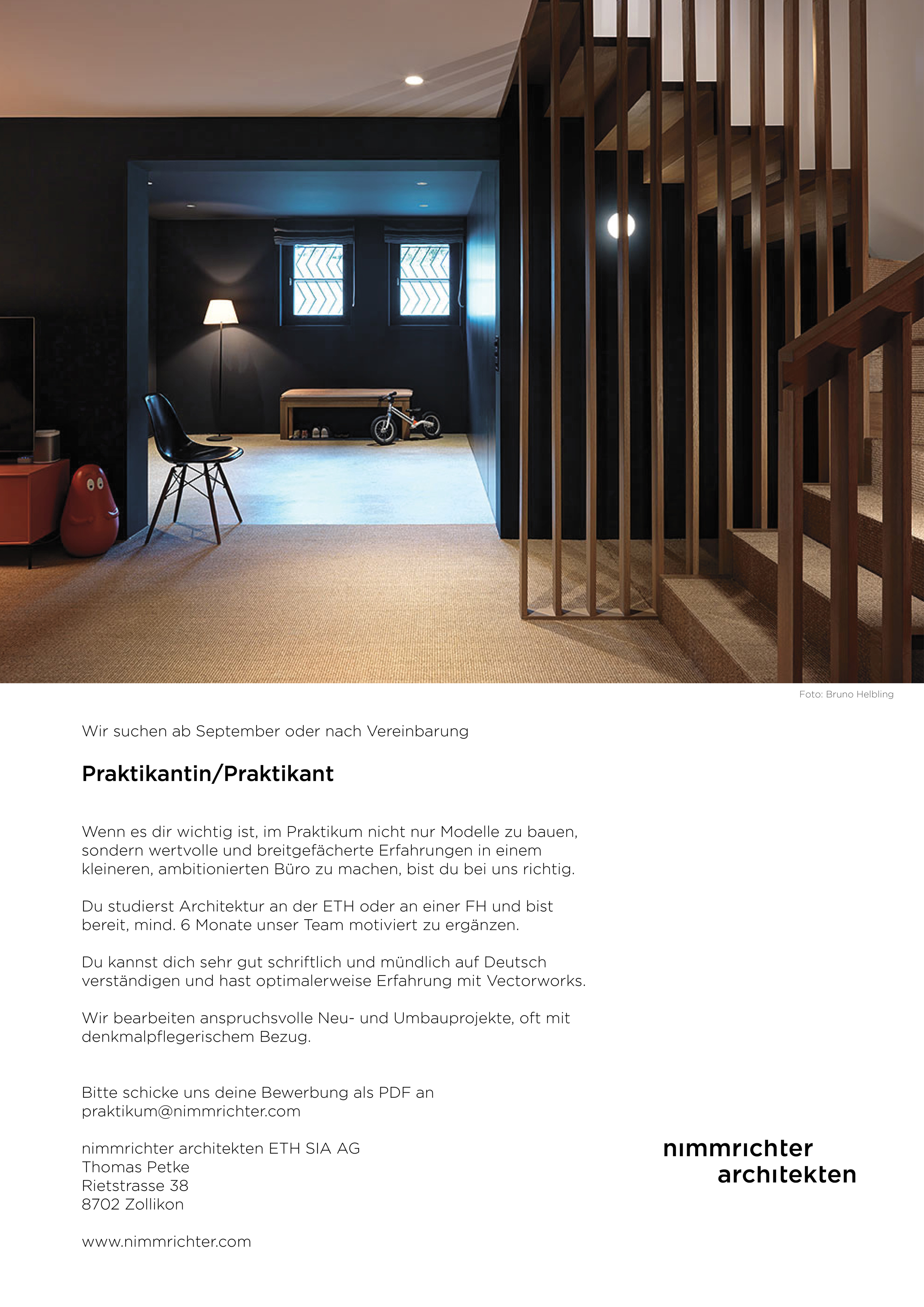 Praktium/Job Inserat