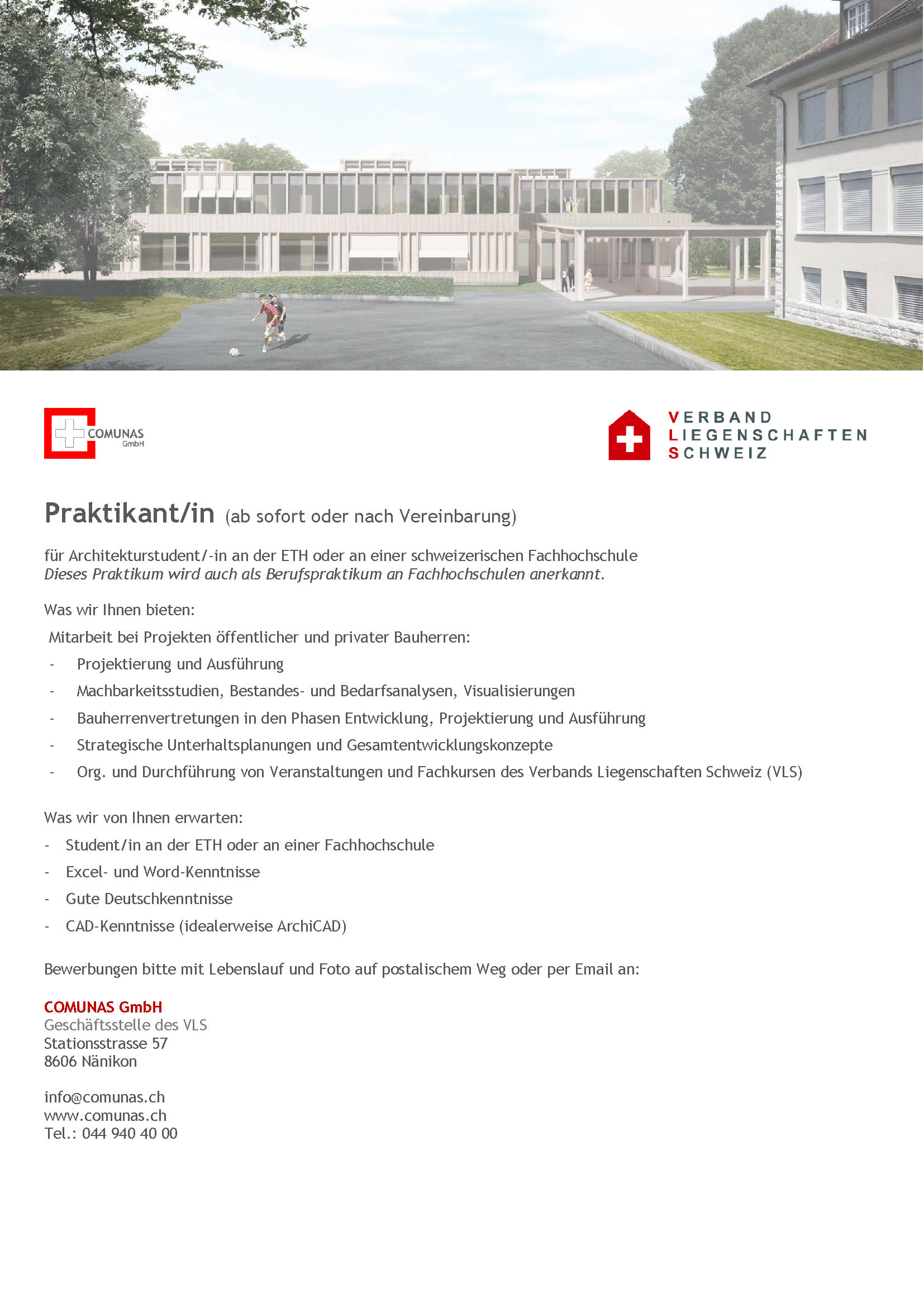 Praktium/Job Inserat