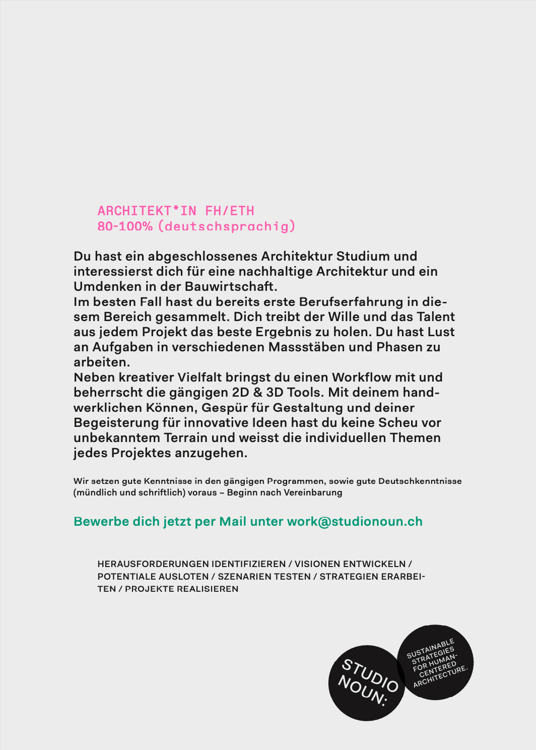 Praktium/Job Inserat