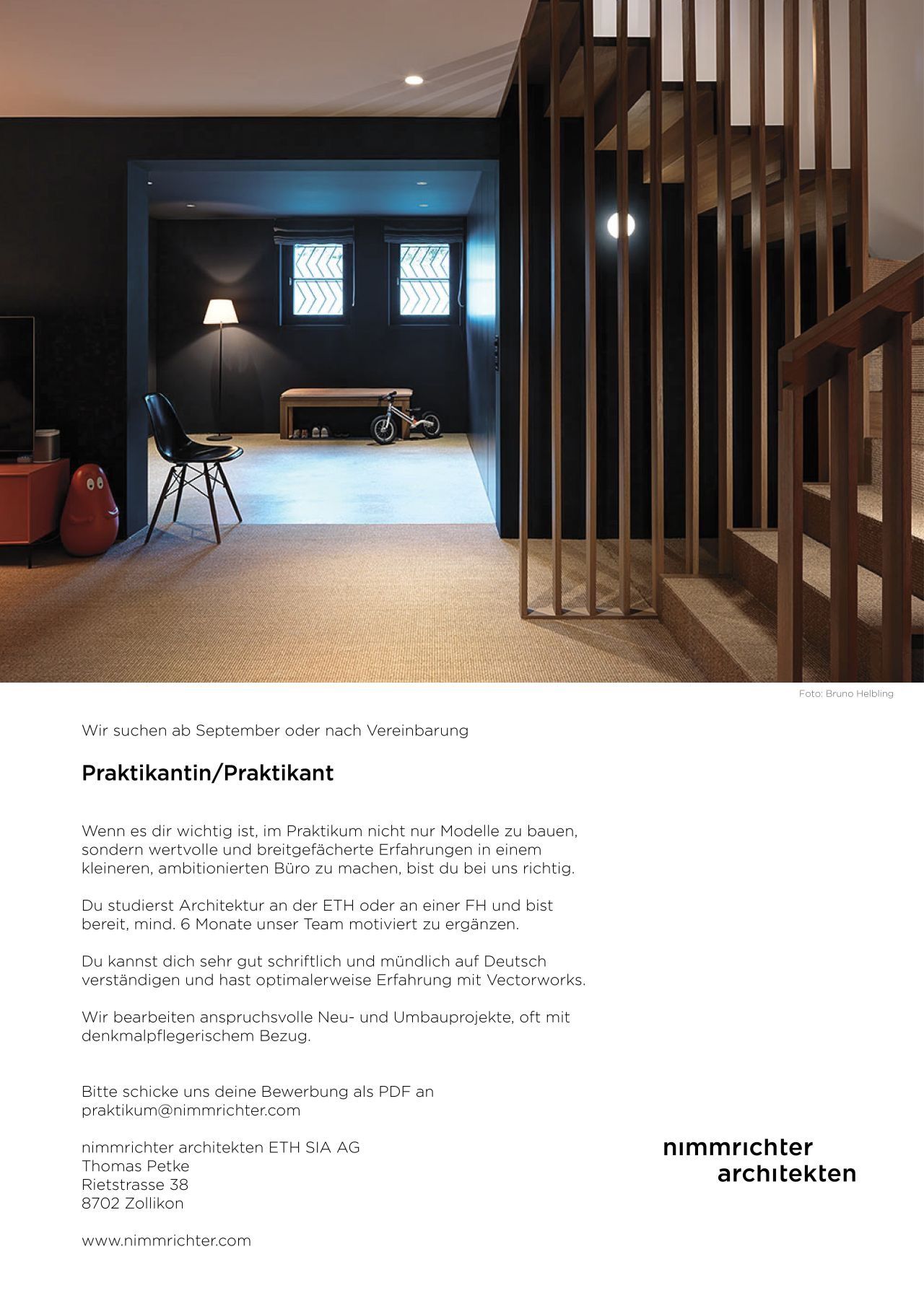 Praktium/Job Inserat