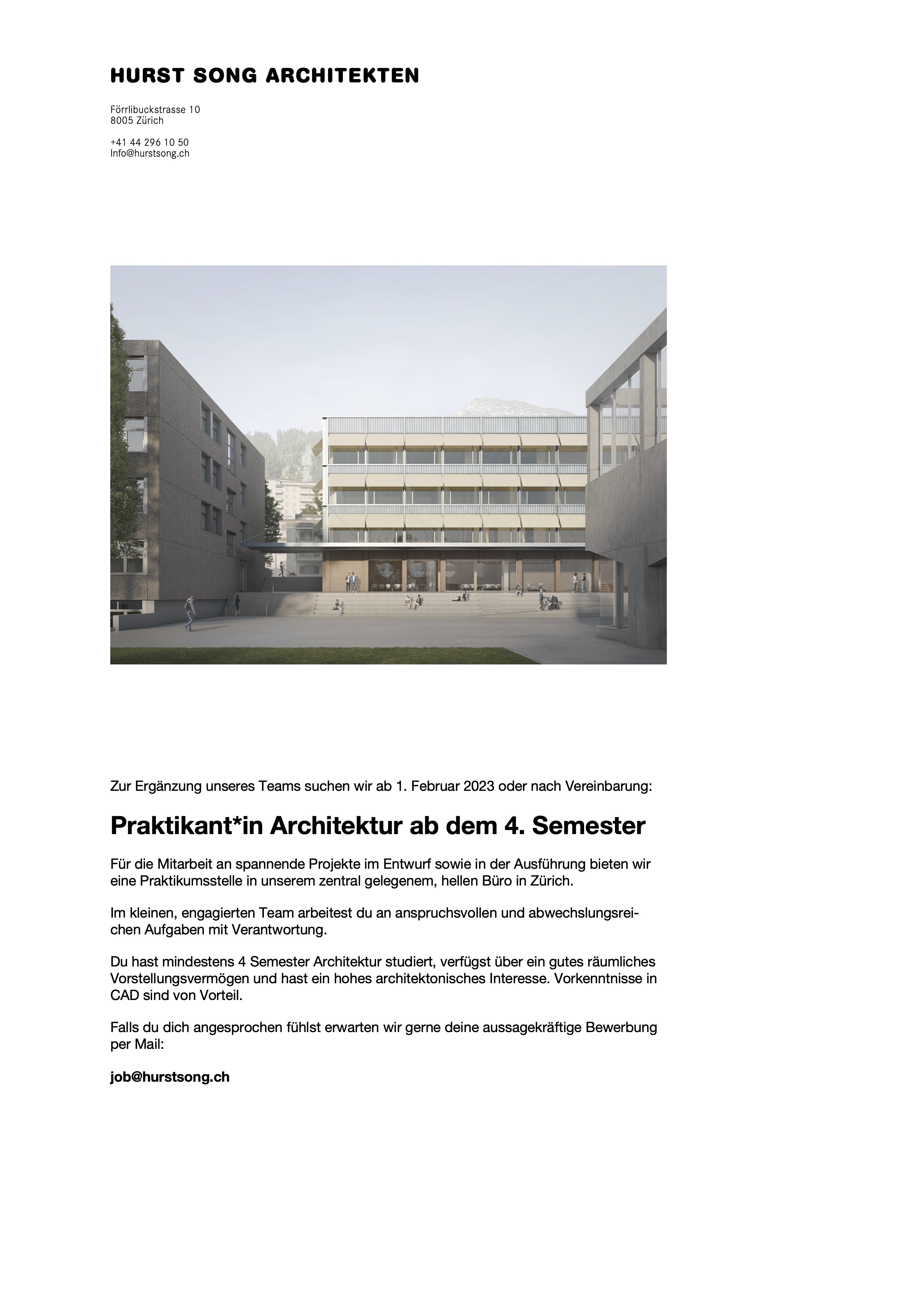 Praktium/Job Inserat